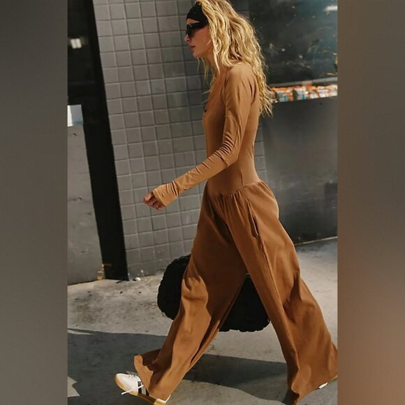 Free People Movement Hot Shot Wide Leg Onesie NWOT - Picture 3 of 10